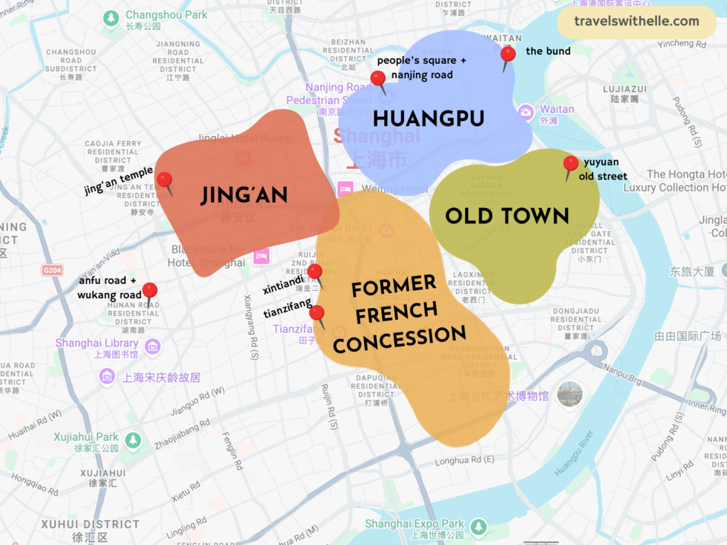 Shanghai Neighborhood Map - Where To Stay